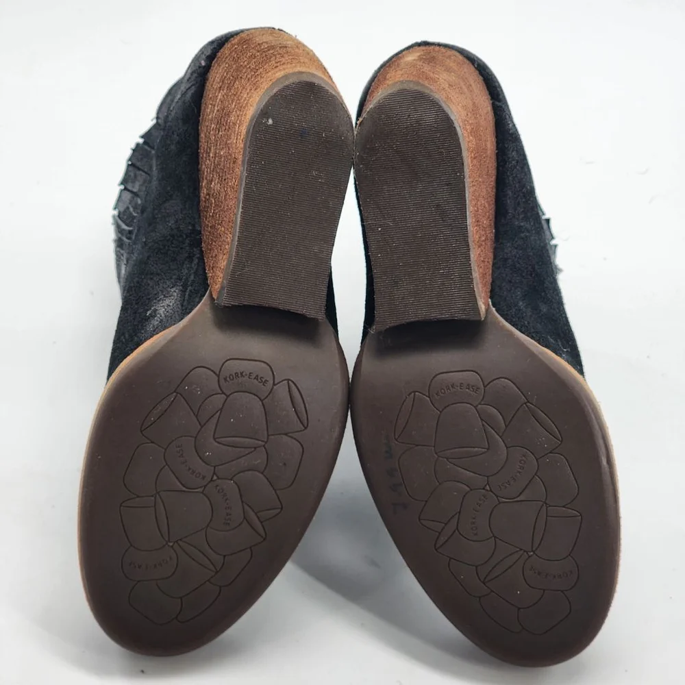 Women's‎ Kork-Ease Black Suede Wedge Ankle Boots